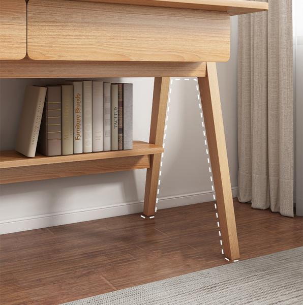 Großhandel B2B Massivholz Arbeits Tisch Computer Schreibtisch 120cm Kautschuk Set mit Stuhl